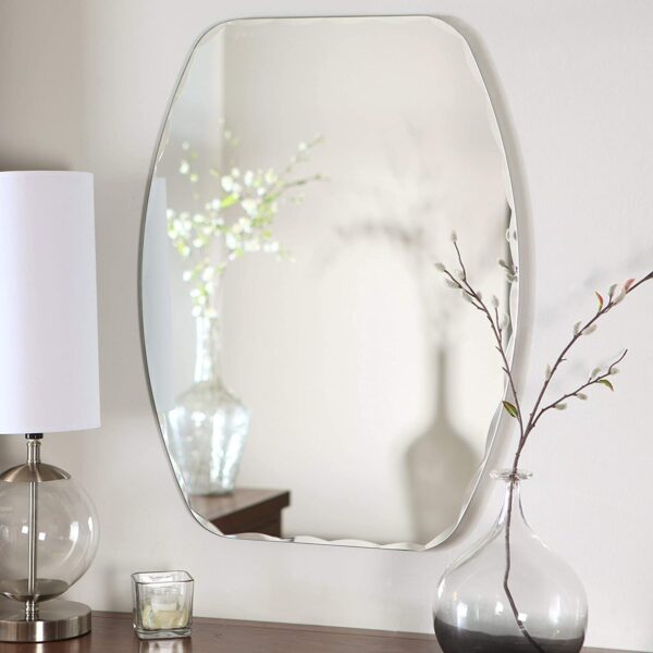 Quality Glass Frameless Mirror (Silver, 18 X 24 Inches)