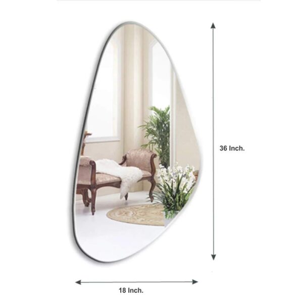 Quality Glass Frameless Mirror Home Decor Mirror For Bathrooms Wall Mirror Basin Mirror Size : 18 X 36 Inch QG 80 - Image 3