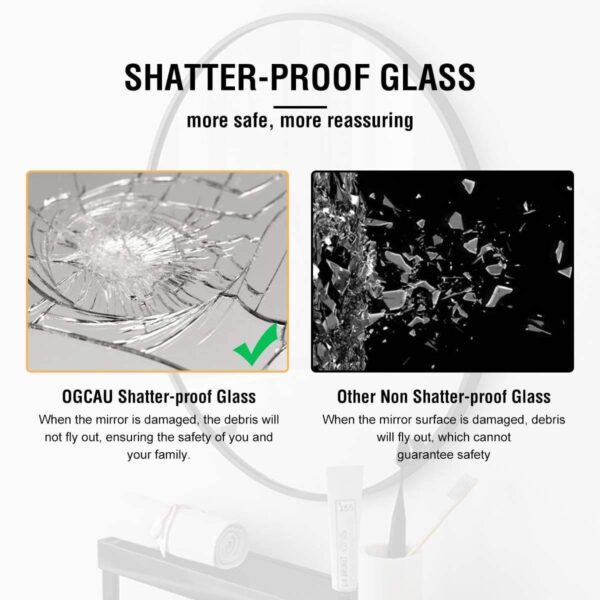 Quality Glass frameless mirror home decor mirror for bathrooms wall mirror basin mirror size : 18 X 24 Inch QG 14 - Image 5