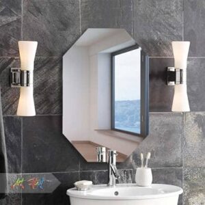 Quality Glass frameless mirror home decor mirror for bathrooms wall mirror basin mirror size : 18 Inch X 24 QG 02