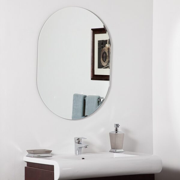 Quality Glass Frameless Mirror Home Decor Mirror For Bathrooms Wall Mirror Basin Mirror Size : 18 X 24 Inch QG 20