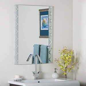 Quality Glass Frameless Mirror Home Decor Mirror For Bathrooms Wall Mirror Basin Mirror Size : 18 X 24 Inch QG 21