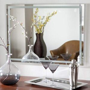 Quality Glass Frameless Mirror Home Decor Mirror For Bathrooms Wall Mirror Basin Mirror Size : 18 X 24 Inch QG 25