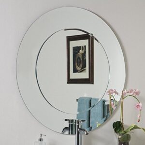 Quality Glass Round Frameless Wall Mirror Mirror Home Decor Mirror For Bathrooms Wall Mirror Basin Mirror Size : 24 X 24 Inch QG 28