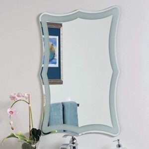 Quality Glass Frameless Mirror Home Decor Mirror For Bathrooms Wall Mirror Basin Mirror Size : 18 X 24 Inch QG 30