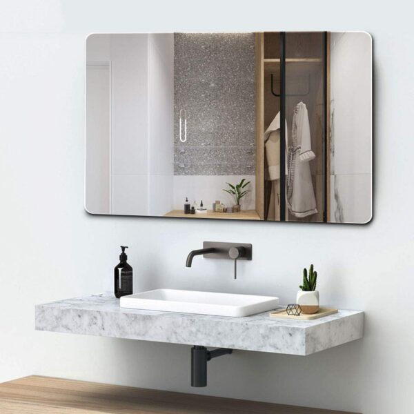 Quality Glass frameless mirror home decor mirror for bathrooms wall mirror basin mirror size : 18 Inch X 24 QG 11