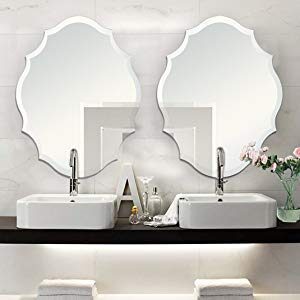 Quality Glass Frameless Mirror Home Decor Mirror For Bathrooms Wall Mirror Basin Mirror Size : 18 X 24 Inch QG 32