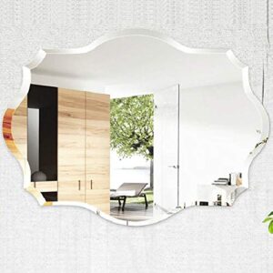 Quality Glass Frameless Mirror Home Decor Mirror For Bathrooms Wall Mirror Basin Mirror Size : 18 X 24 Inch QG 57