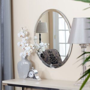 Quality Glass Round Frameless Wall Mirror Mirror Home Decor Mirror For Bathrooms Wall Mirror Basin Mirror Size : 18 X 18 Inch QG 59