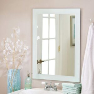 Quality Glass Frameless Mirror Home Decor Mirror For Bathrooms Wall Mirror Basin Mirror Size : 18 X 24 Inch QG 63