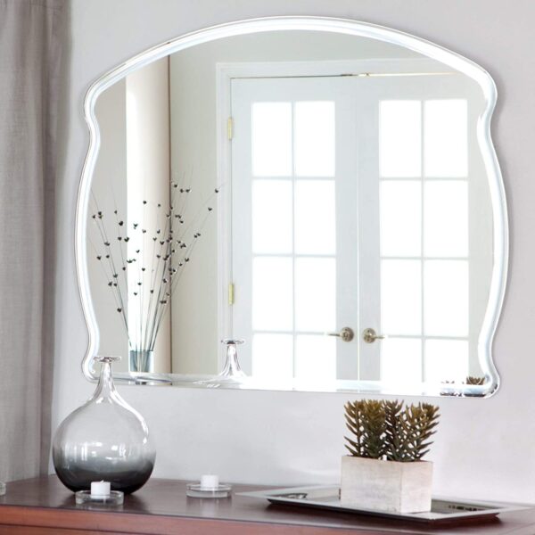 Quality Glass Frameless Mirror Home Decor Mirror For Bathrooms Wall Mirror Basin Mirror Size : 18 X 24 Inch QG 65