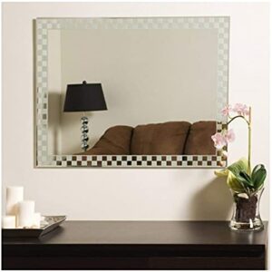 Quality Glass Frameless Mirror Home Decor Mirror For Bathrooms Wall Mirror Basin Mirror Size : 18 X 24 Inch QG 73