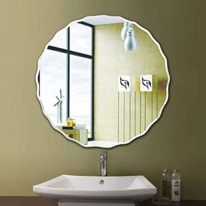 Quality Glass Round Frameless Wall Mirror Mirror Home Decor Mirror For Bathrooms Wall Mirror Basin Mirror Size : 24 X 24 Inch QG 87