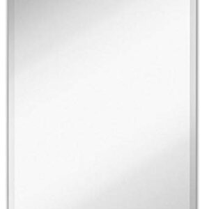 Quality Glass Frameless Mirror Home Decor Mirror For Bathrooms Wall Mirror Basin Mirror Size : 18 X 24 Inch QG 17