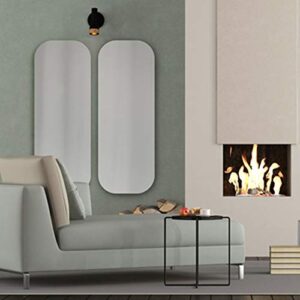 Quality Glass Frameless Mirror Home Decor Mirror For Bathrooms Wall Mirror Basin Mirror Size : 18 X 36 Inch QG 101