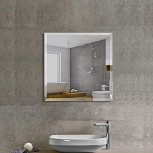 Quality Glass Frameless Mirror Home Decor Mirror For Bathrooms Wall Mirror Basin Mirror Size : 12 X 12 Inch QG 126