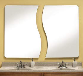 Quality Glass Frameless Mirror Home Decor Mirror For Bathrooms Wall Mirror Basin Mirror Size : 18 X 24 Inch Set of 2 Pcs QG 119