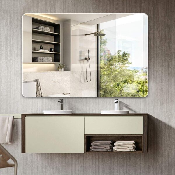 Quality Glass frameless mirror home decor mirror for bathrooms wall mirror basin mirror size : 18 Inch X 24 QG 11 - Image 2