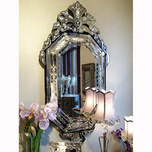 Tinitalo Venetian Rectangular Mirror for Living Room Decorative Mirror Dimension 30x48 InchesTVM 100