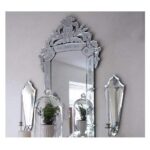 Tinitalo Venetian Rectangular Mirror for Living Room Decorative Mirror Dimension 32x54 Inches TVM 10