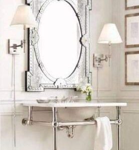 Quality Glass Venetian Rectangular Mirror for Living Room Decorative Mirror Dimension 30x54 Inches TVM 101