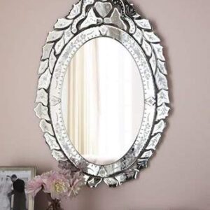 Quality Glass Venetian Oval Mirror for Living Room Decorative Mirror Dimension 30x48 Inches TVM 105