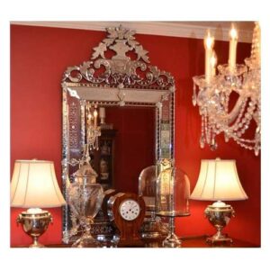Tinitalo Venetian Rectangular Mirror for Living Room Decorative Mirror Dimension 32x52 Inches TVM 15