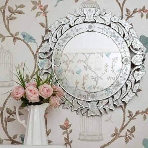 Quality Glass Venetian Round Mirror for Living Room Decorative Mirror Dimension 36x36 Inches VM 36