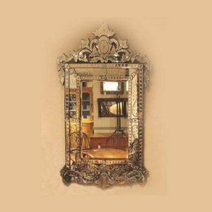 Quality Glass` Venetian Rectangular Mirror for Living Room Decorative Mirror Dimension 38x54 Inches VM 50