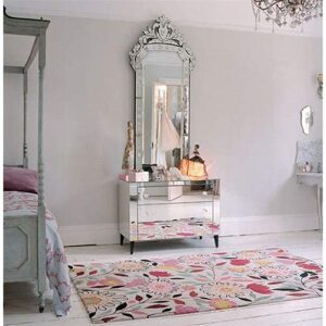 Tinitalo Venetian Rectangular Mirror for Living Room Decorative Mirror Dimension 32x66 Inches VM 65