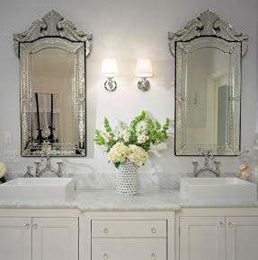 Quality Glass Venetian Rectangular Mirror for Living Room Decorative Mirror Dimension 32x54 Inches VM 69