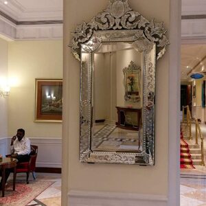 Quality Glass Venetian Rectangular Mirror for Living Room Decorative Mirror Dimension 32x48 Inches VM 76