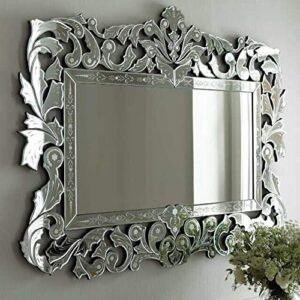 Quality Glass Venetian Rectangular Mirror for Living Room Decorative Mirror Dimension 44x66 Inches VM 77