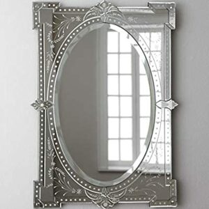 Quality Glass Venetian Rectangular Mirror for Living Room Decorative Mirror Dimension 30x48 Inches VM 89