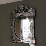 Quality Glass Venetian Square Mirror for Living Room Decorative Mirror Dimension 38x54 Inches VM 95