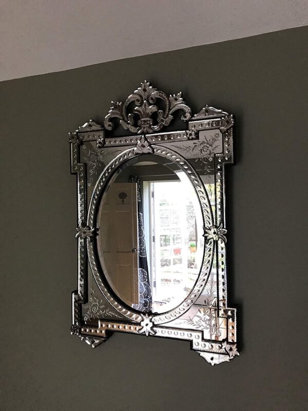 Quality Glass Venetian Square Mirror for Living Room Decorative Mirror Dimension 38x54 Inches VM 95
