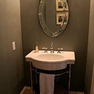 Quality Glass Venetian Oval Mirror for Living Room Decorative Mirror Dimension 20x36 Inches VM 96