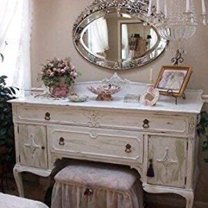 Quality Glass Venetian Oval Mirror for Living Room Decorative Mirror Dimension 36x42 Inches VM 61