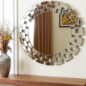 Quality Glass Decorative Wall Mirror for Living Room Mirror in Home Wall Mirror Modern Mirror Size 32"X 32" Inches TNM 129