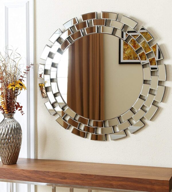 Quality Glass Decorative Wall Mirror for Living Room Mirror in Home Wall Mirror Modern Mirror Size 32"X 32" Inches TNM 129