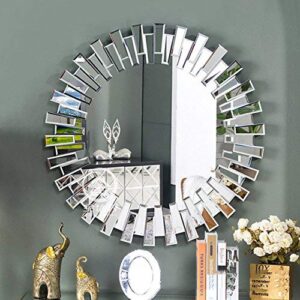 Quality Glass Decorative Wall Mirror for Living Room Mirror in Home Wall Mirror Modern Mirror Size 30"X 30" Inches NMM 218