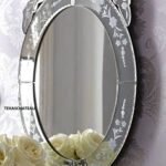Quality Glass Oval Venetian Mirror Decorative Mirror Traditional Mirror Designer Art Mirror Living Room Mirror for Living Room Color Silver 20"x34" Inces SVM 72