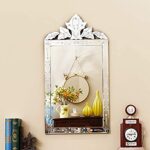 Quality Glass Venetian Mirror Decorative Mirror Traditional Mirror Designer Art Mirror Living Room Mirror for Living Room Color Silver 18"x30" Inces SVM 75