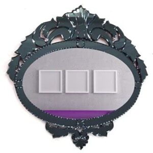 Quality Glass Venetian Mirror Decorative Mirror Traditional Mirror Designer Art Mirror Living Room Mirror for Living Room Color Silver and Black 27"x28" Inches SVM 84