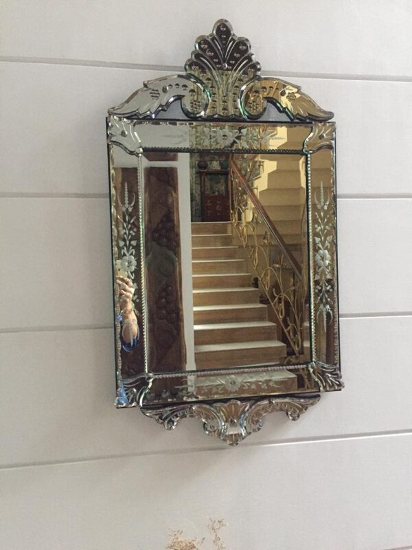 Quality Glass Venetian Mirror Decorative Mirror Traditional Mirror Designer Art Mirror Living Room Mirror for Living Room Color Silver 18"x32" Inces SVM 85