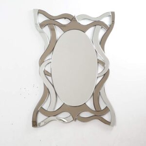 Quality Glass Silver Brown Decorative Wall Mirror for Mirror for bathrooms Mirror in Home Decorative Mirror Modern Mirror Mirror Size : 26"x36" Inches NMM 44