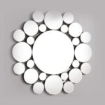 Quality Glass Silver Round Decorative Wall Mirror for Living Room Wall Mirror Mirror for Bathrooms Mirror in Home Decorative Mirror Modern Mirror Mirror Size : 32"X32" Inches NMM 79