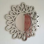 Quality Glass Silver Round Decorative Wall Mirror for Living Room Wall Mirror Mirror for Bathroom Mirror in Home Decorative Mirror Modern Mirror Mirror Size : 34"X34" Inches NMM 8