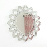 Quality Glass Decorative Round Modern Wall Mirror Mirror in Home Decorative Mirror Modern Mirror Mirror Size : 24"x24" Inches Color Silver SVM 1