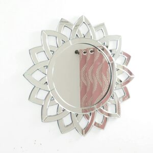 Quality Glass Decorative Round Modern Wall Mirror Mirror in Home Decorative Mirror Modern Mirror Mirror Size : 24"x24" Inches Color Silver SVM 1